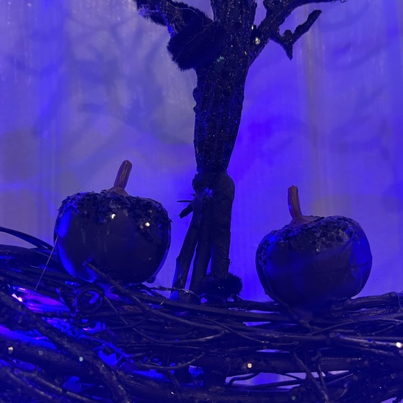 Halloween Wreath - Spooky BLACK CAT Door Decor! Man in Moon, TREE of Life, - Picture 10 of 16